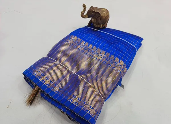 Royal_Blue_Pure_With_Golden_Zari_Border_And_Pallu___Traditional_South_Indian_Wedding_Silk_Saree_For_Women