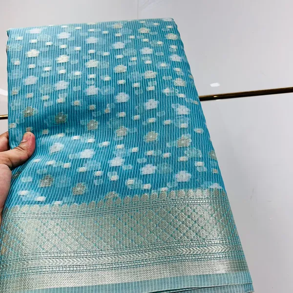 Sky_Blue_Banarasi_With_Silver_Zari_Work_Silk_Saree_For_Women