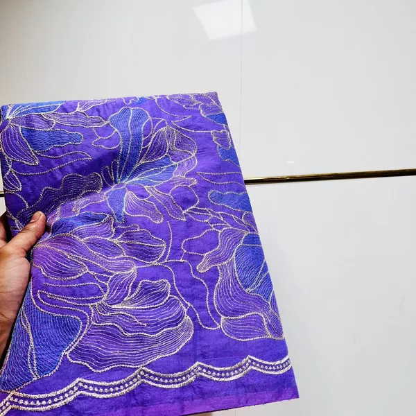 Purple_Embroidered_Fabric_With_Silver_Floral_Design_And_Scalloped_Border_Silk_Saree_For_Women