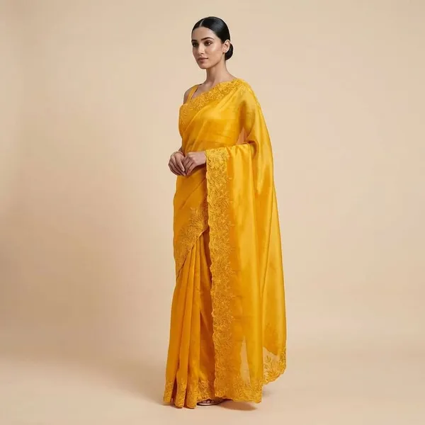 Yellow_Floral_Embroidery_Border_Traditional_Silk_Saree_For_Women