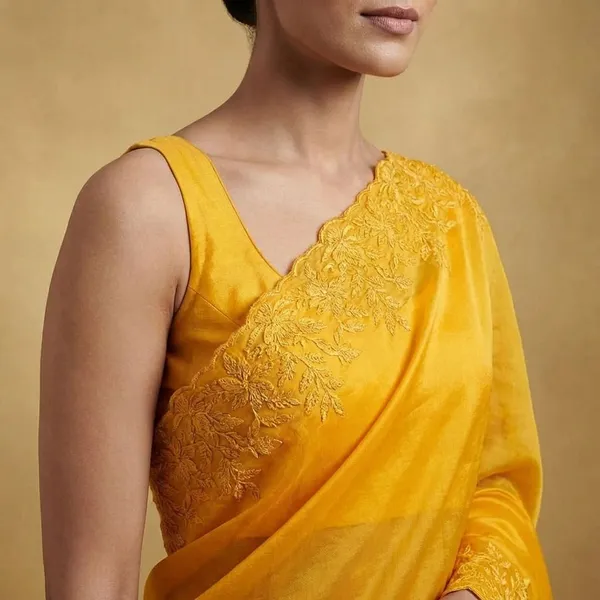 Yellow_Floral_Embroidery_Border_Traditional_Silk_Saree_For_Women