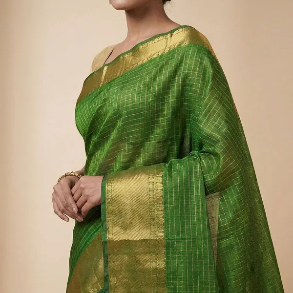 Green_Traditional_Zari_Border_Silk_Saree_For_Women
