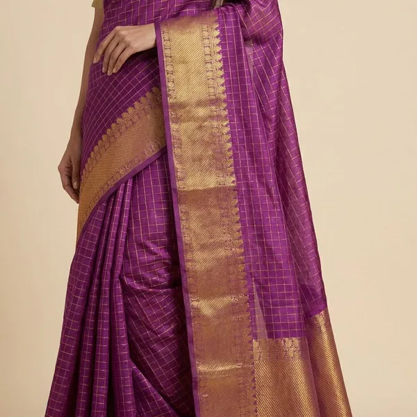 Purple_With_Golden_Zari_Border_And_Traditional_Design_Silk_Saree_For_Women