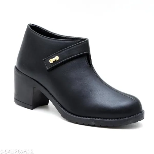 Black_Synthetic_Ankle_Boot_For_Women