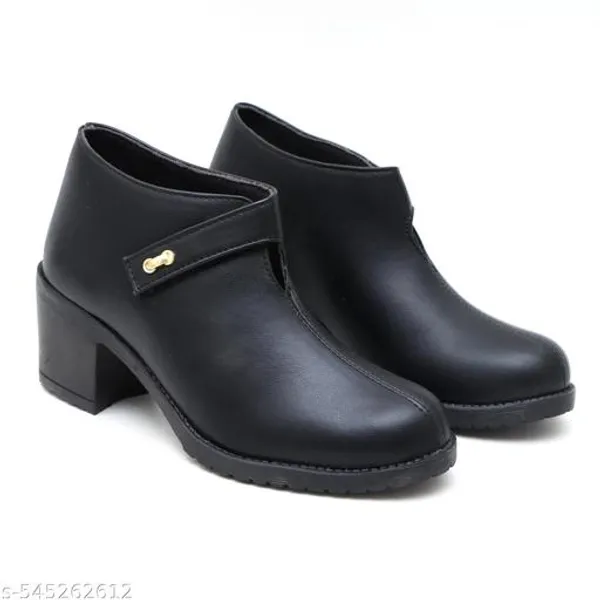 Black_Synthetic_Ankle_Boot_For_Women