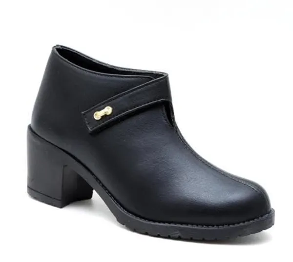 Black_Synthetic_Ankle_Boot_For_Women