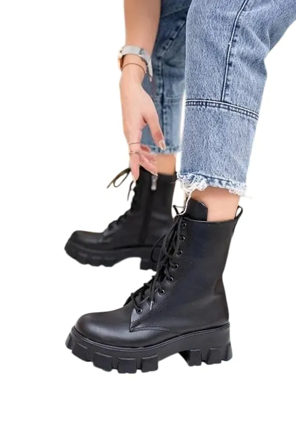 Black_Synthetic_Ankle_Boot_For_Women