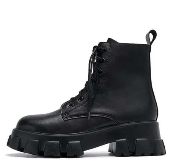 Black_Synthetic_Ankle_Boot_For_Women