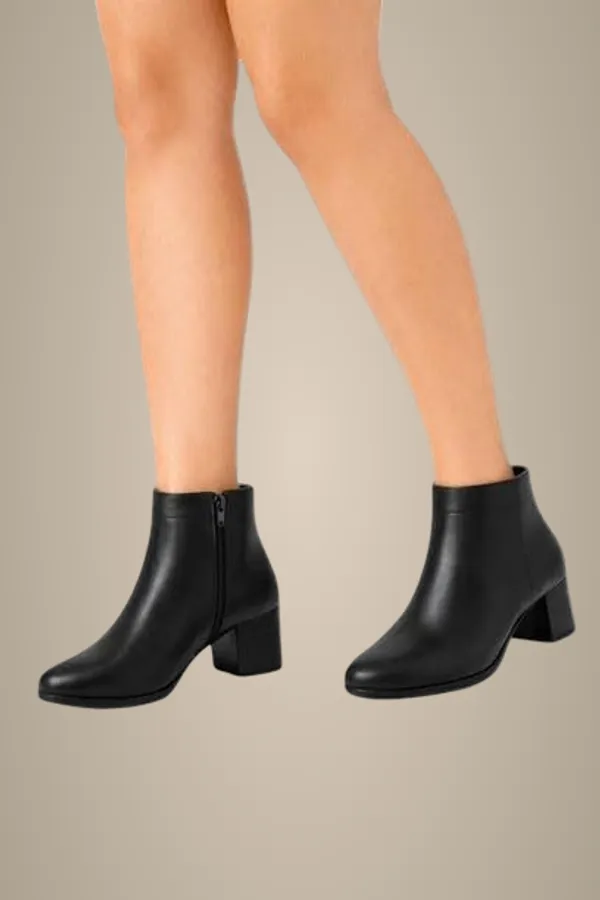 Black_Synthetic_Ankle_Boot_For_Women