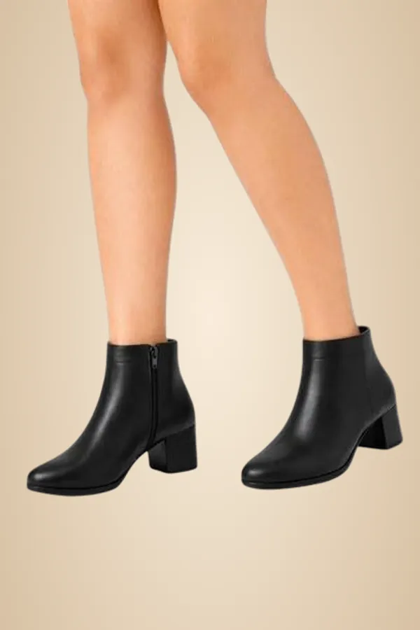 Black_Synthetic_Ankle_Boot_For_Women