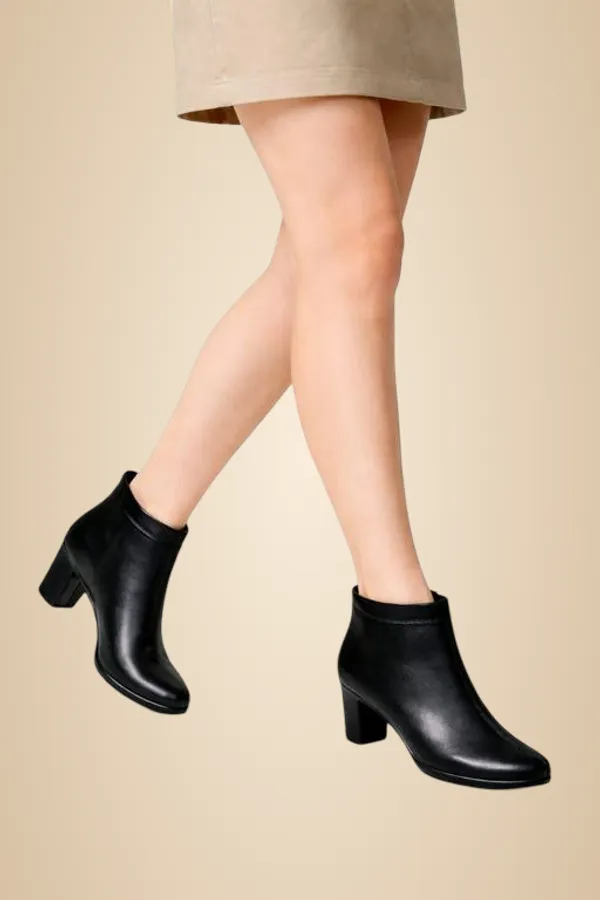 Black_Synthetic_Ankle_Boot_For_Women