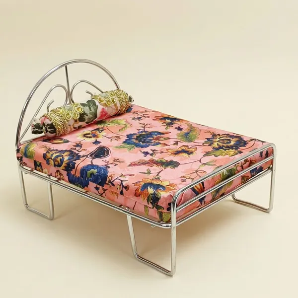 STAINLESS_STEEL_Bed_FOR_LADDU_GOPAL_For_Pooja_Decor