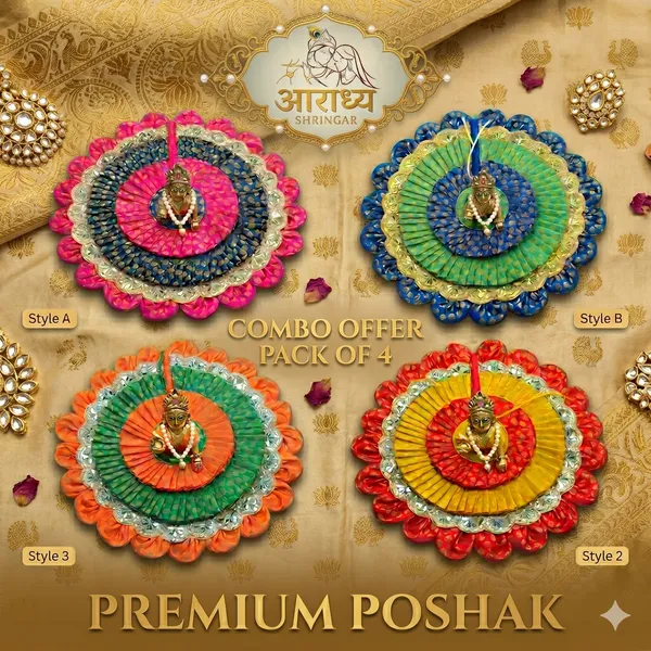 Aaradhya_Shringar_Premium_Multi-Layered_Silk_Poshak_-_Combo_Offer_(Pack_of_4)