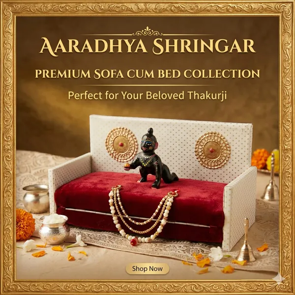 Traditional_Decorative_Pooja_Divan_With_Deity_Figurine_Velvet_Design_For_Pooja_Decoration