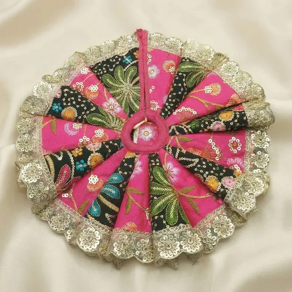 Multicolour_Handcrafted_Embroidered_Decorative_Flower_Cushion_Cover_With_Sequin_Work_For_Pooja_Decoration