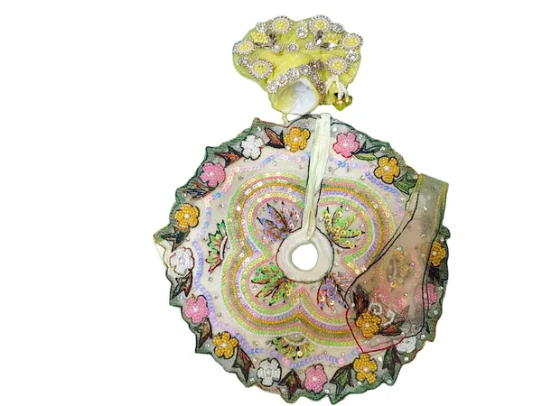 LADU_GOPAL_HANDMADE_POSHAK_3_PC_SETWhy_Choose_This_Poshak?_This_is_a_"Masterpiece"_set_for_devotees_who_want_an_exclusive,_high-end_look_for_their_Thakur_Ji._The_combination_of_vibrant_multi-color_embroidery_against_the_soft_ivory_fabric_offers_a_celestial_and_joyful_aesthetic_that_will_make_your_deity_the_centerpiece_of_devotion._Care_Instructions:_Dry_clean_only._Handle_with_extreme_care_to_maintain_the_integrity_of_the_delicate_pearl_settings_and_heavy_sequin_work.