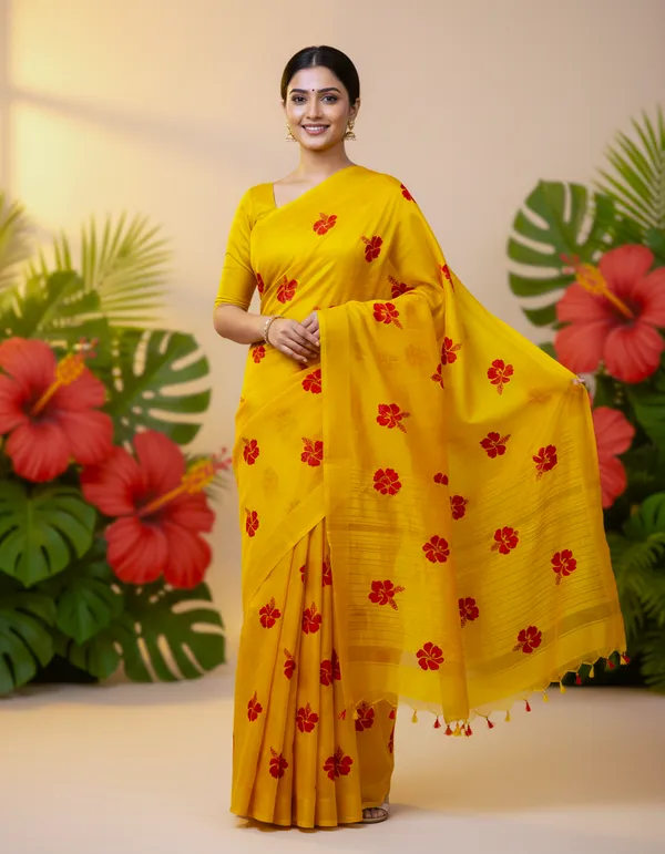 Embroidered_Bollywood_Cotton_Blend_Jaba_Saree