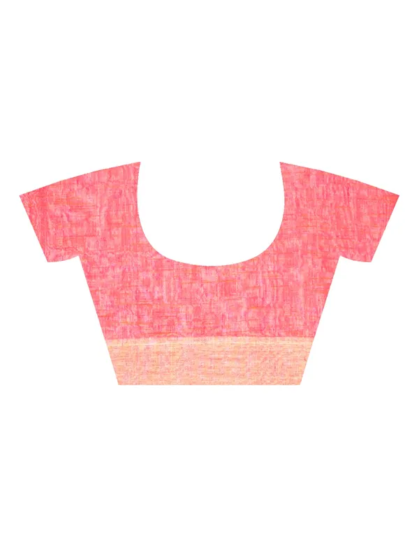 Yellow_And_Pink_Handloom_Premium_Quality_Khadi_Ball_Saree_With_Running_Blouse