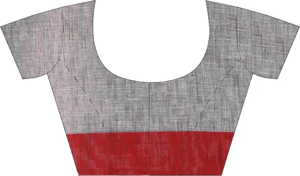 Grey_&_Red_Handloom_Premium_Quality_Khadi_Cotton_Saree_for_Women_With_Blouse