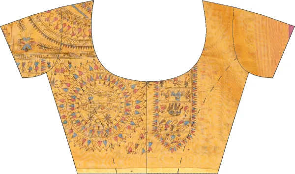 Pink_And_Yellow_Handloom_Premium_Qulity_Cotton_Slik_Madhubani_Print_Saree_With_Blouse_Piece