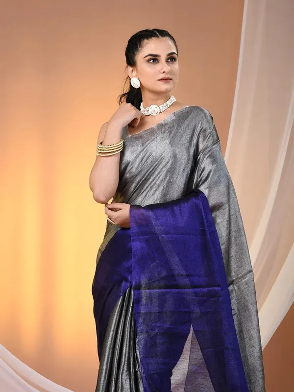 Plain_Bollywood_Tissue_Saree