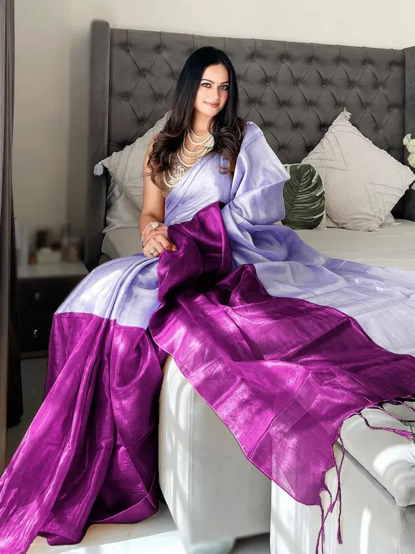 Plain_Bollywood_Tissue_Saree