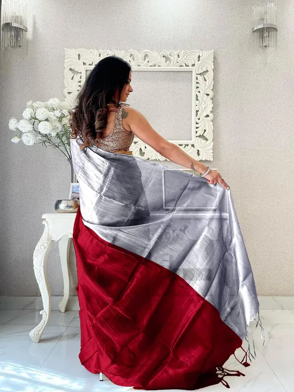 Plain_Bollywood_Tissue_Saree