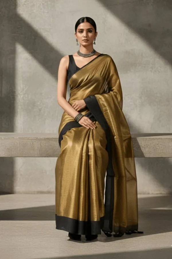 Plain_Bollywood_Tissue_Saree
