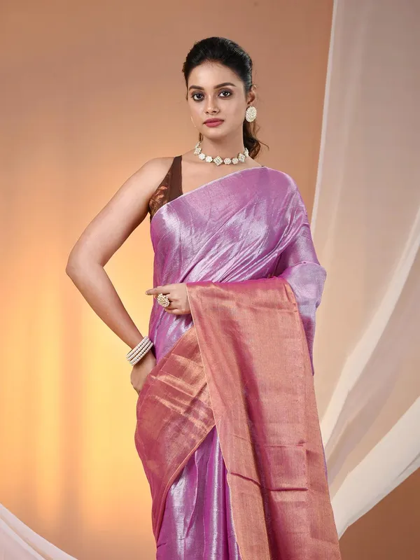 Plain_Bollywood_Tissue_Saree