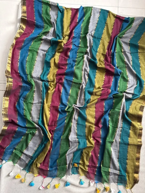 Striped_Premium_Quality_Light_Weight_Soft_Mull_Cotton_Saree_for_Women
