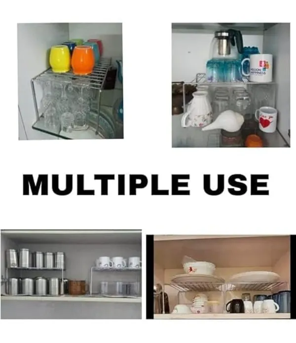 Silver_Stainless_Steel_Dish_Drying_Rack_–_Multi-Purpose_Kitchen_Counter_Organizer,_Space-Saving_Utensil_Holder_For_Plates,_Bowls,_Cups_&_Cutlery,_Rustproof_Dish_Drainer_(Pack_Of_4)