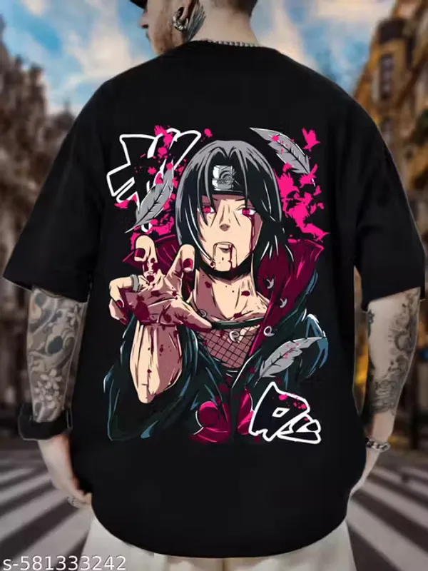 ITACHI_Anime_oversize_cotton_Tshirt_Lover_Round_Neck_Cotton_T-Shirt__for_Boys_and_Girls