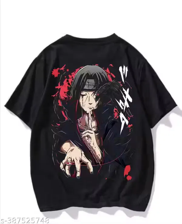 Madnesshub_Anime_Printed_oversize_drop_shoulder_round_neck_pure_cotton_Black_Cotton_T-Shirt__for_men