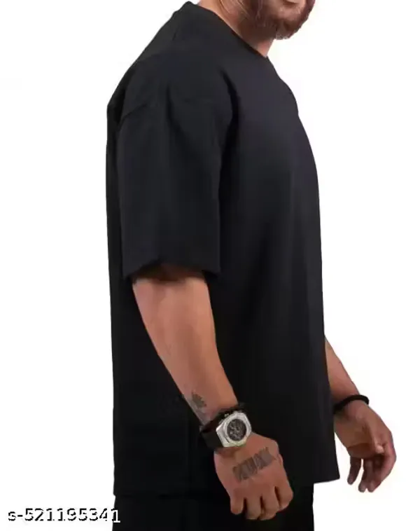 Trendy_Black_Colour_Printed_Half-sleeve_T-shirts_for_Men