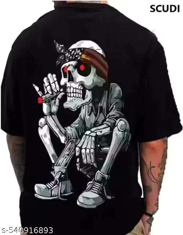 Trendy_Black_Colour_Printed_Half-sleeve_T-shirts_for_Men