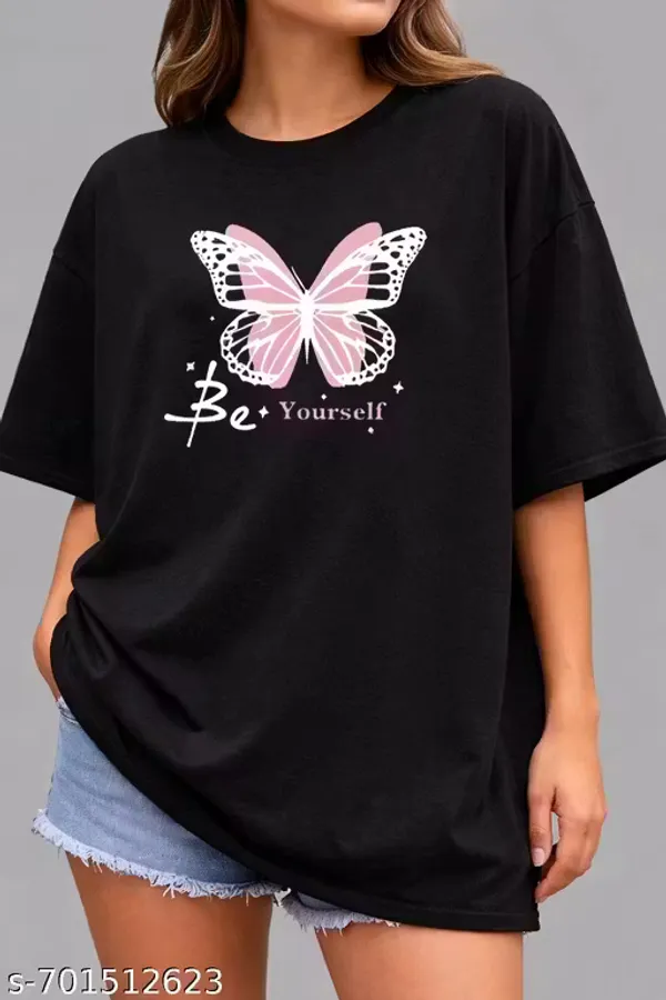 Women_black_Cotton_T-Shirt__butterfly_print_Cotton_T-Shirt