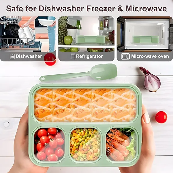Lunch_Reusable_Bento_Box_With_4_Sections_For_Meal_Preperation_Divided_Food_Storage_Container