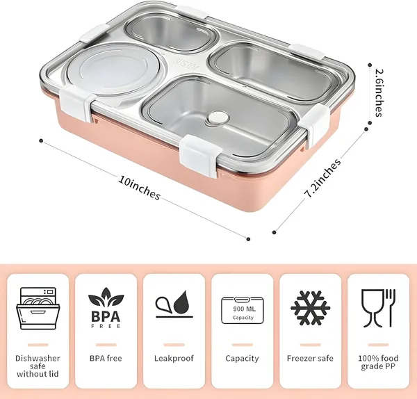 4_Section_Steel_Lunch_Box_Durable_Stainless_Steel_Bento_Box_With_Lid