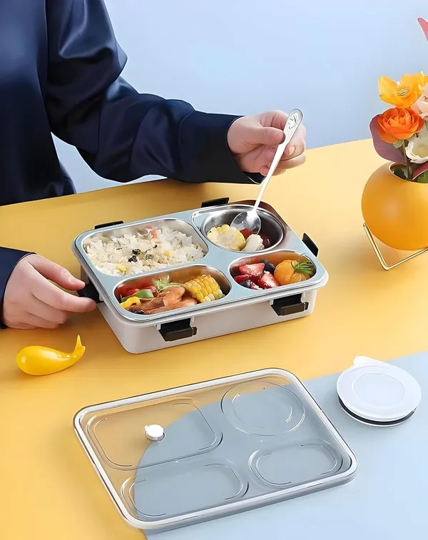 4_Section_Steel_Lunch_Box_Durable_Stainless_Steel_Bento_Box_With_Lid