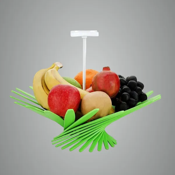 Multi_Purpose_Foldable_Fruit_And_Vegetable_Storage_Net_Bowl_With_Unique_Twisted_Flower_Design_Reusable_And_Decorative_Basket_Holder_Stand_For_Dining_Table