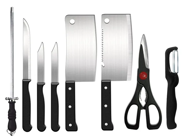 Multipurpose_Kitchen_Knife_Set_With_Stainless_Steel_Blades_Includes_Meat_And_Vegetable_Knives_Scissors_Peeler_And_Sharpener