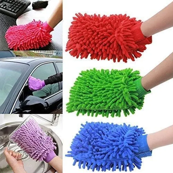 Microfiber_Wash_Mitt_Cleaning_Gloves_Super_Soft_Single_Sided_Chenille_Duster