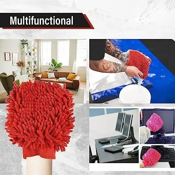 Microfiber_Wash_Mitt_Cleaning_Gloves_Super_Soft_Single_Sided_Chenille_Duster