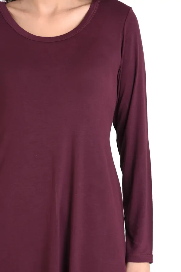 Burgundy_Long_Sleeve_T-Shirt_Dress_with_Pockets