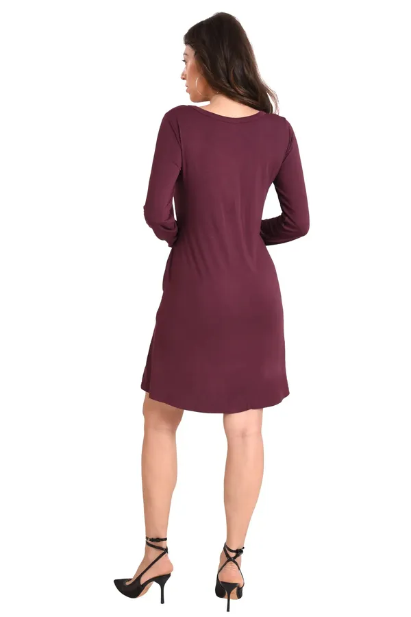 Burgundy_Long_Sleeve_T-Shirt_Dress_with_Pockets