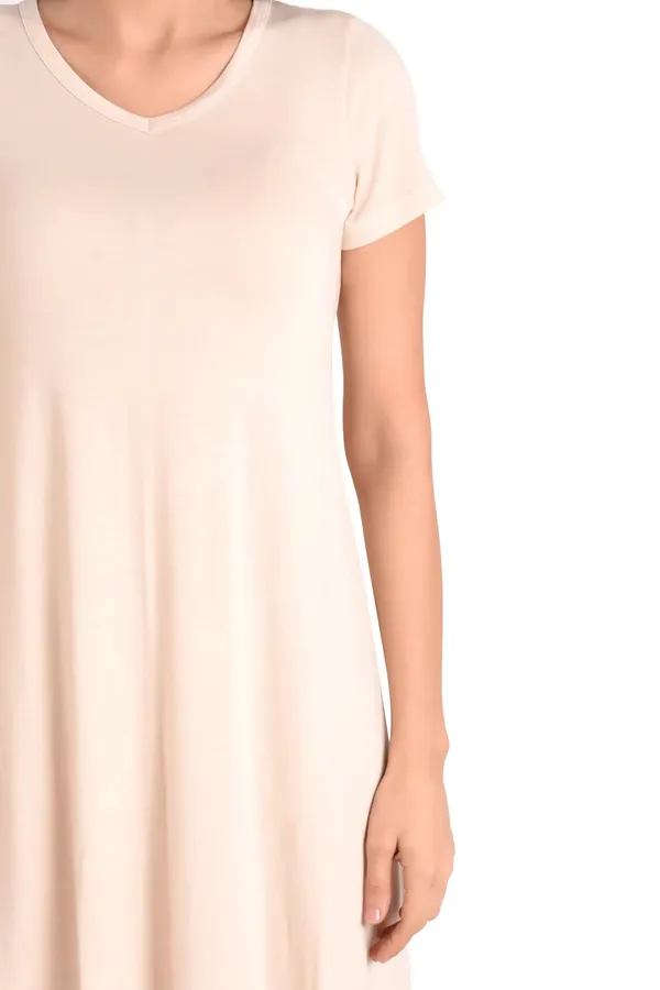 Beige_Summer_Swing_Dress_-_Women_Casual_Dress_with_Pocket