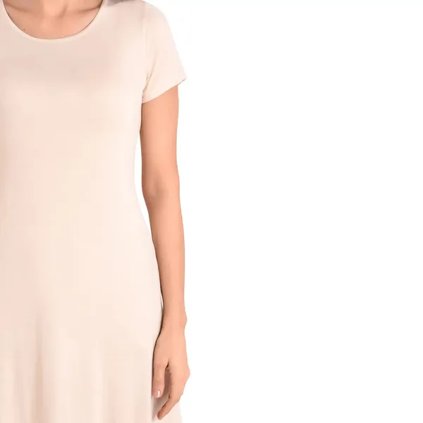 Beige_Short_Sleeve_Loose_T-Shirt_Dress