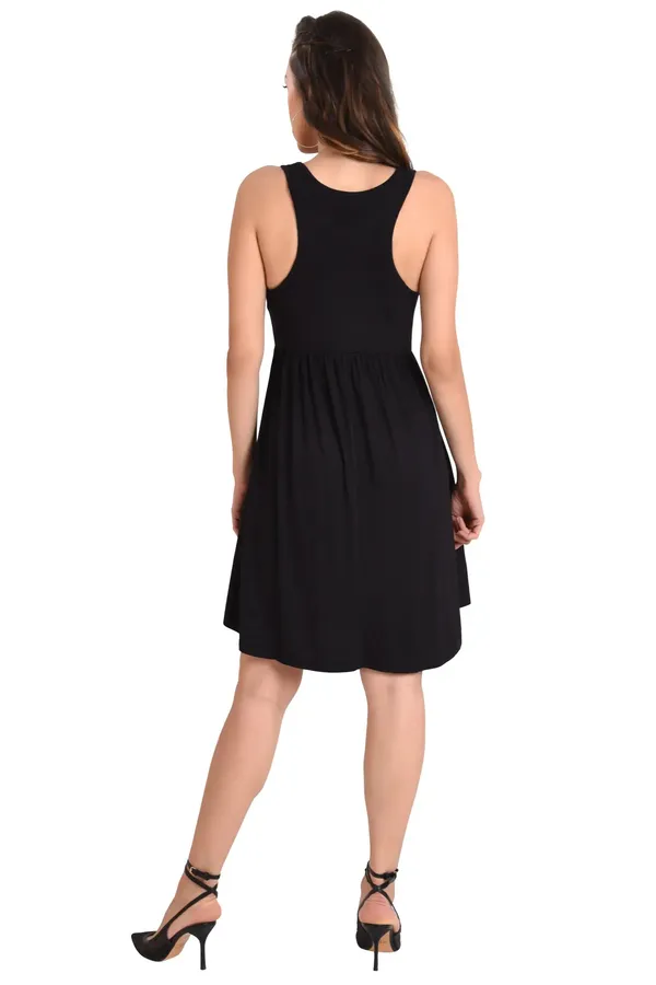 Black_Summer_Swing_Dress_-_Women_Casual_Dress_with_Pocket