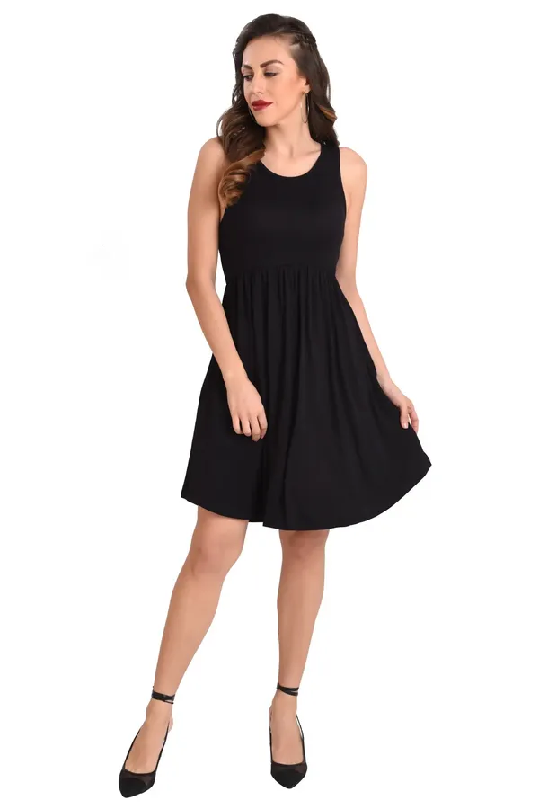Black_Summer_Swing_Dress_-_Women_Casual_Dress_with_Pocket