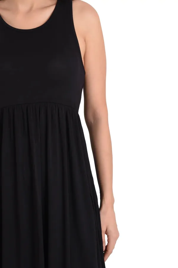 Black_Summer_Swing_Dress_-_Women_Casual_Dress_with_Pocket